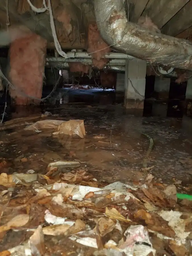Crawl space flood assessment for Commercial Water Damage Restoration in West Hempfield